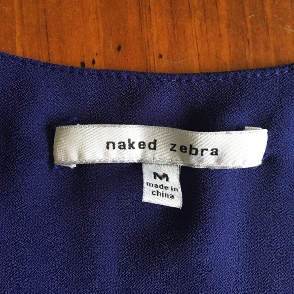 Naked Zebra Tank Top, Size Medium - Picture 4 of 4